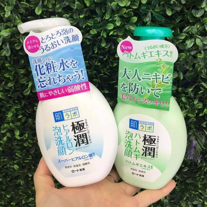 Hàng nội địa Nhật | Sữa rửa mặt HADA LABO dạng tạo bọt chai 160ml và dạng kem tuýp 100g