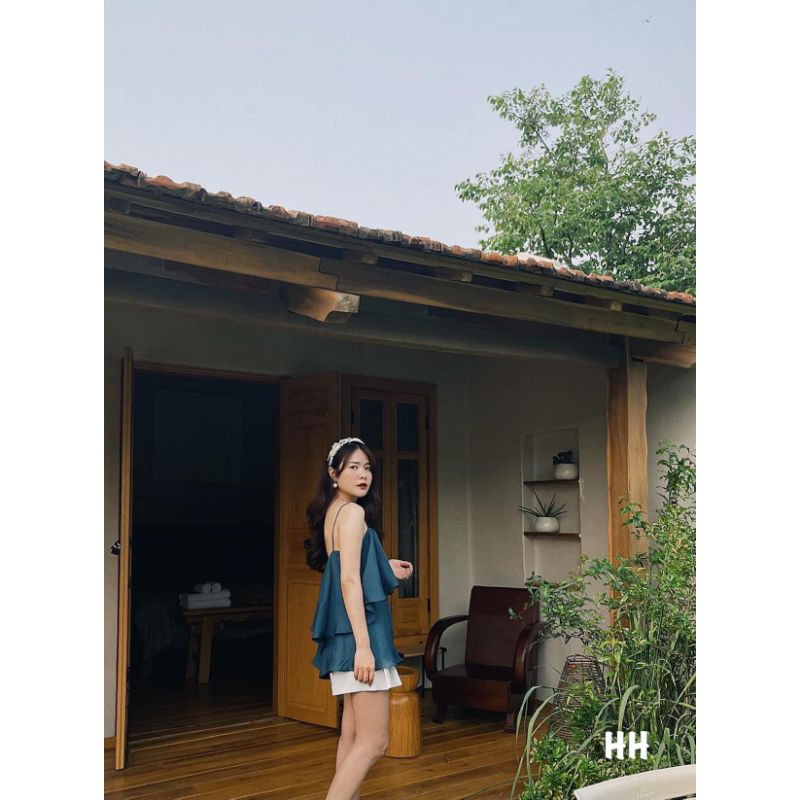 Áo 2 dây lụa tầng | BigBuy360 - bigbuy360.vn