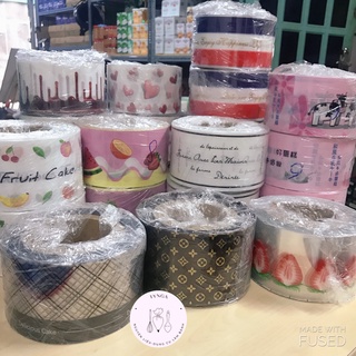 Cuộn mica cứng bọc thành bánh Mousse nhiều màu 10m, 5m cao 8cm