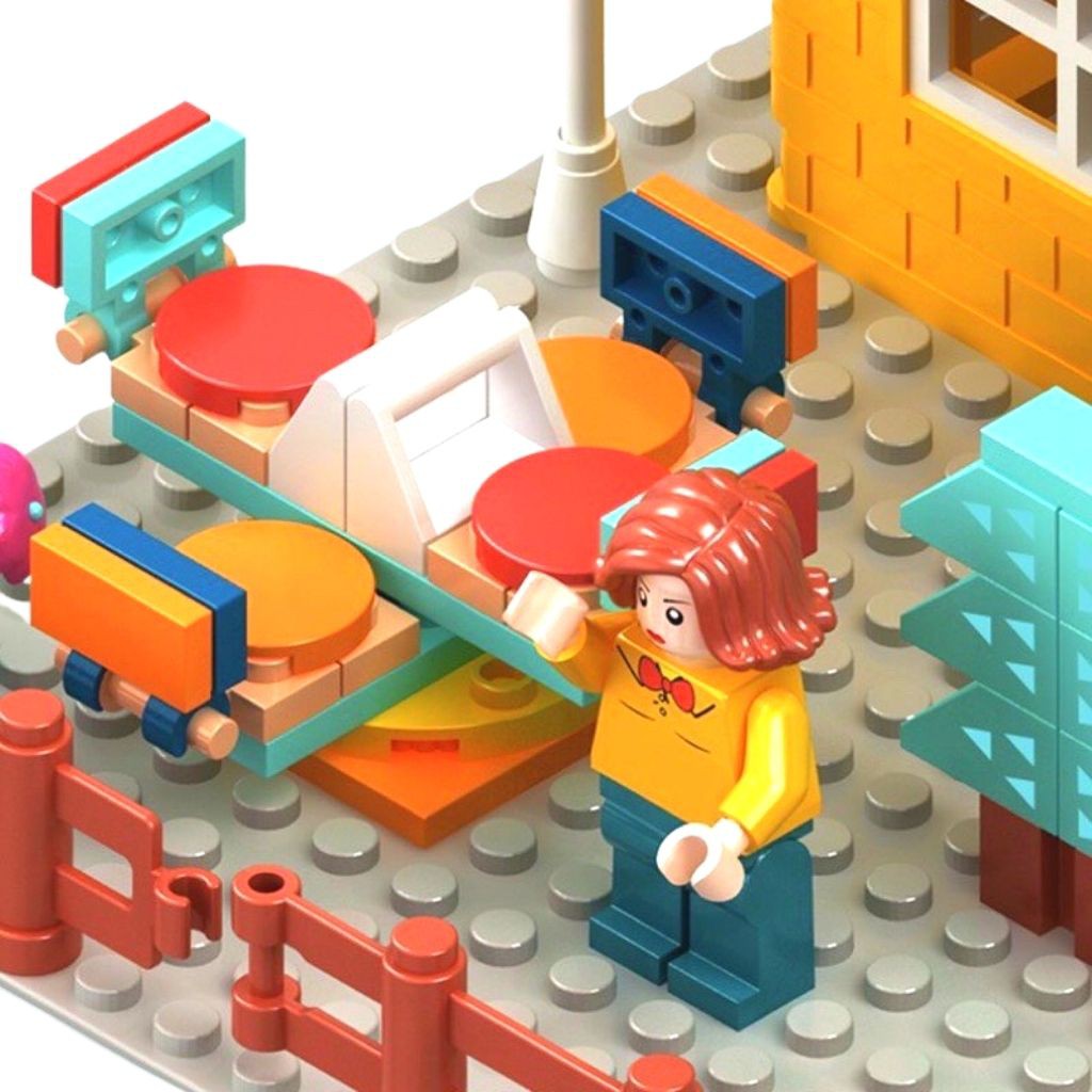 Bộ Đồ Chơi Lắp Ghép Nhà Lego Có Đường Ray Kèm Ô Tô Cao Cấp Cho Bé Tư Duy Sáng Tạo, Shop Bố Mốc