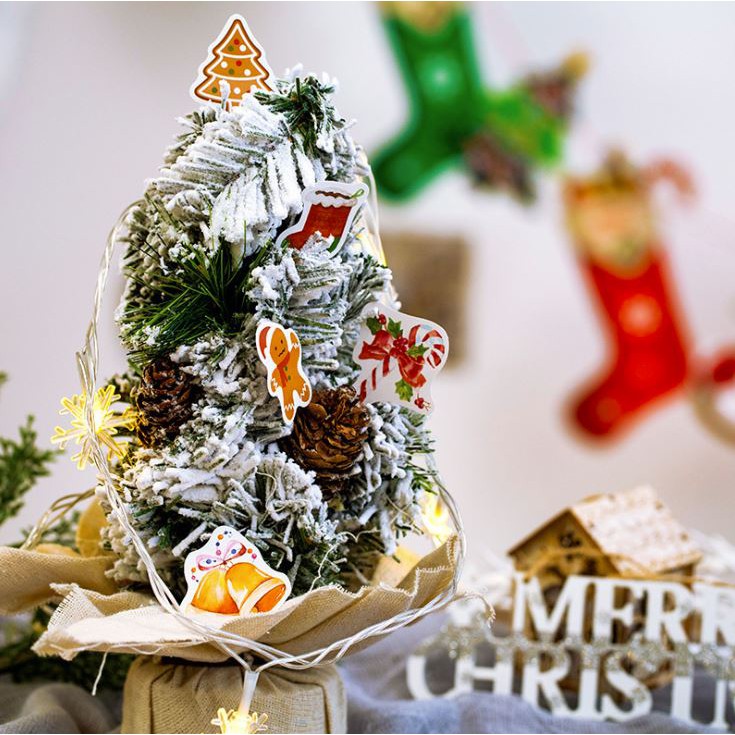 50 Miếng Dán Trang Trí Giáng Sinh Sticker Trang Trí Thiệp Giáng Sinh Sticker Ông Già Noel Sticker Cây Thông Noel