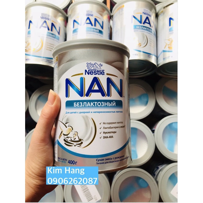 [Hàng Air] NAN Lactose Free Nga Dành Cho Bé Tiêu Chảy Và Bất Dung Nạp Đường Lactose Cho Trẻ Sơ Sinh, Hộp 400g