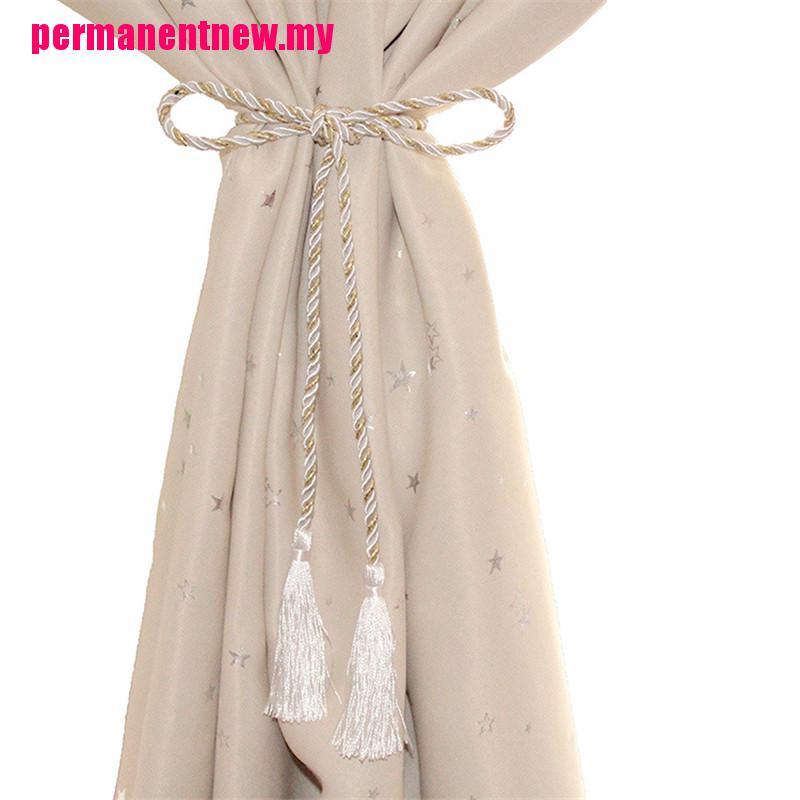 Giá Đỡ Rèm Cửa Sổ Vải Cotton 10 Màu Phối Tua Rua Trang Trí Nhà Cửa