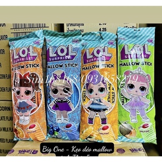 Kẹo bông gòn có nhân L.O.L mallow stick Thái Lan bịt 10 cái dài