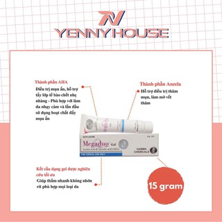 Megaduo gel giảm mụn giảm thâm mờ sẹo 15g