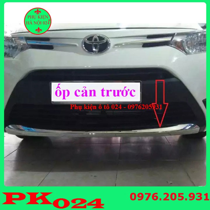 Ốp cản trước Vios 2014-2017 mạ crom trang trí chống trầy bảo vệ xe