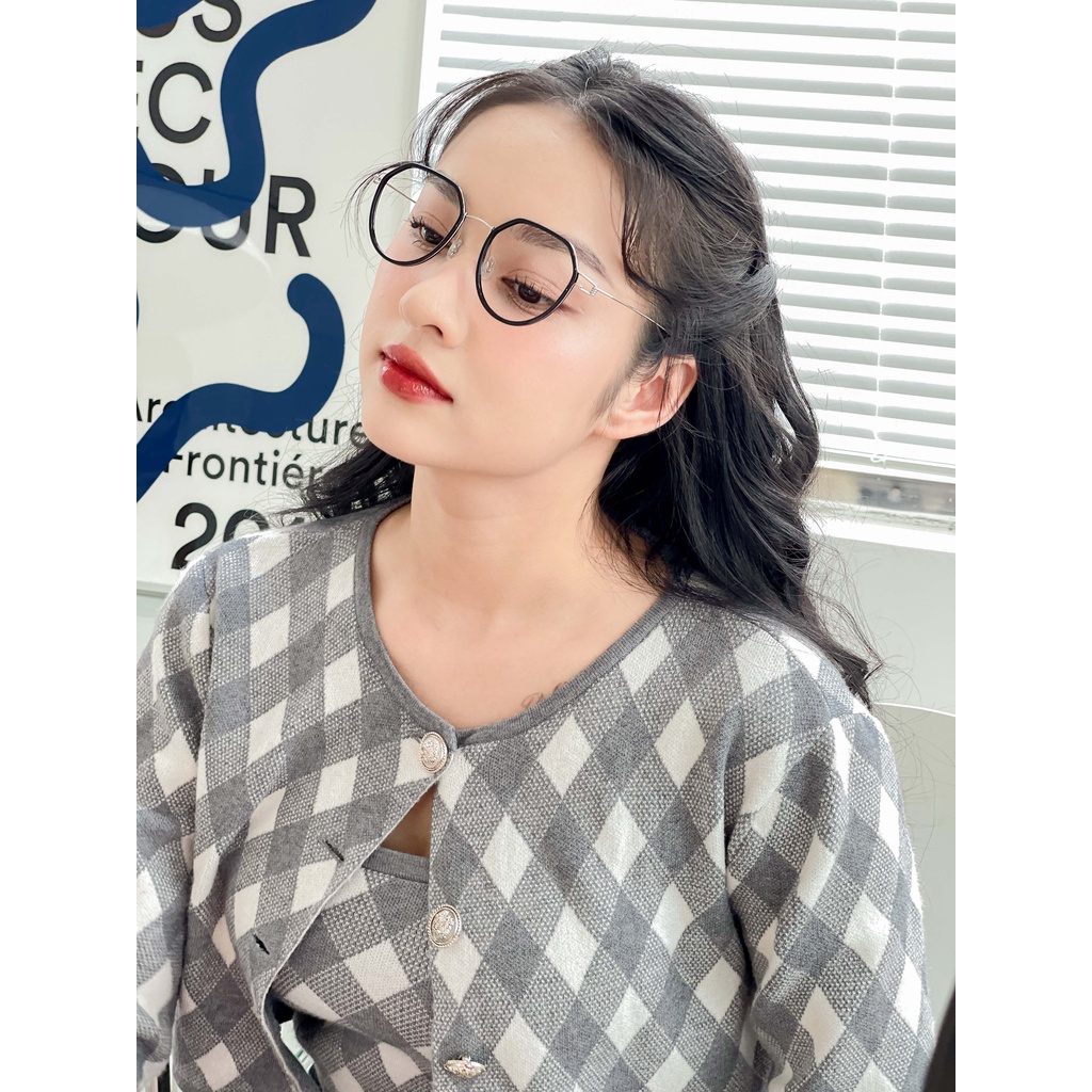 Gọng kính tròn nam nữ LILYEYEWEAR chất liệu nhựa chắc chắn kiểu dáng thời trang dễ đeo thời thượng 2254