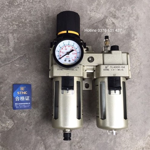 LỌC ĐÔI KHÍ NÉN TL 4000-04 STNC (REN 21MM), LỌC HƠI KHÍ NÉN VAN ĐIỀU CHỈNH ÁP SUẤT KHÍ NÉN, LỌC TÁCH NƯỚC LỌC KHÍ