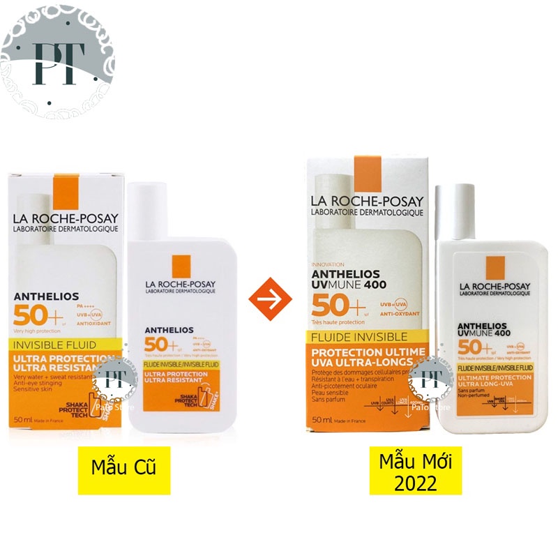 Kem Chống Nắng Laroche Posay Anthelios Fluide Invisible Uvmune 400 SPF50+, set kem chống nắng + xịt khoáng mini 50ml