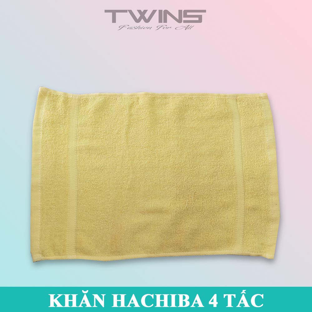 Khăn tắm cotton cao cấp đa năng Hachiba trơn 4 tấc thấm hút nước tốt bền màu không xù lông (shop giao màu ngẫu nhiên)