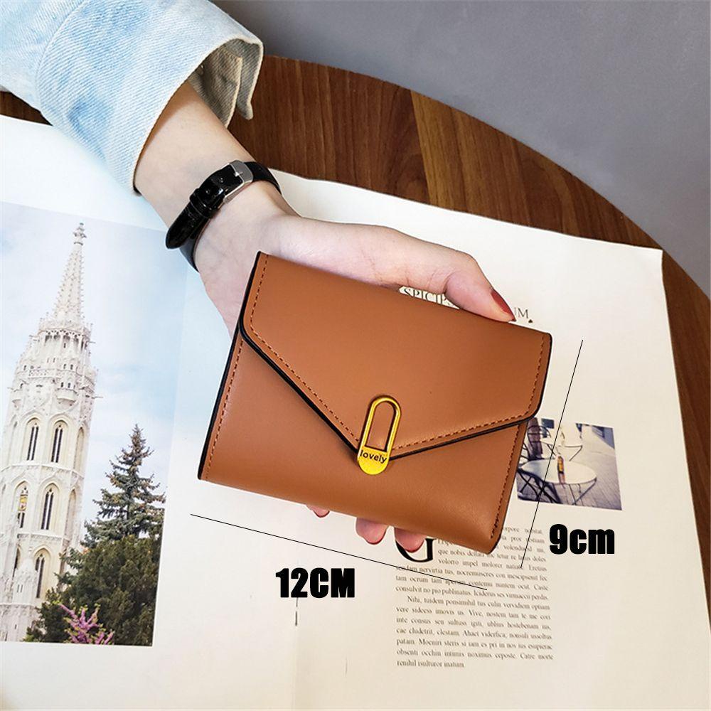 UUMIR Ví Da Ngắn Nhiều Ngăn Đựng Thẻ Thiết Kế Dễ Thương Cho Nữ Giá Đỡ