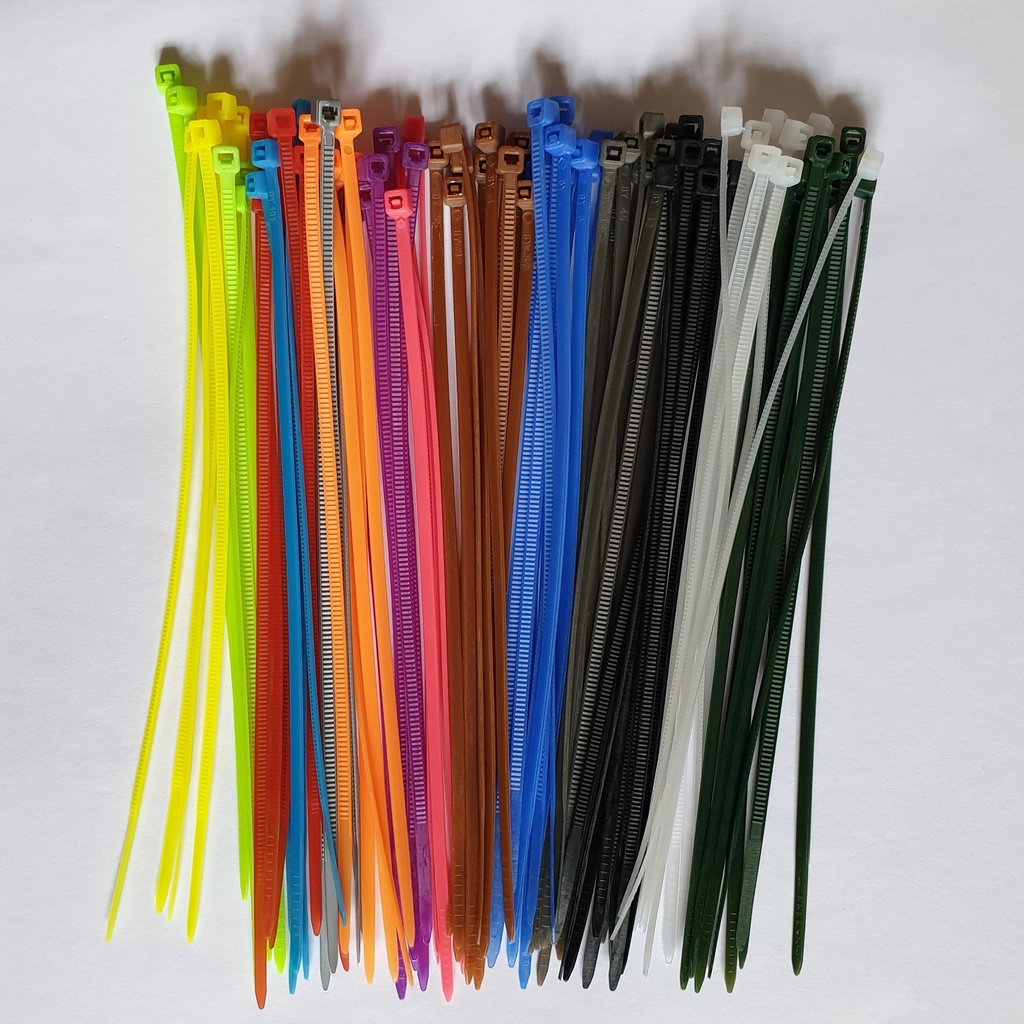 Gói 100 sợi dây rút nhựa 10cm 15cm nhiều màu