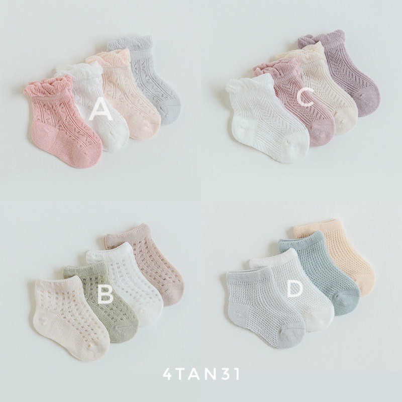 Set 4 đôi tất lưới cho bé 4TAN31