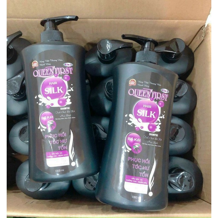 Dầu gội bồ kết bưởi Silk phục hồi tóc hư tổn. munshop kho sỉ mỹ phẩm