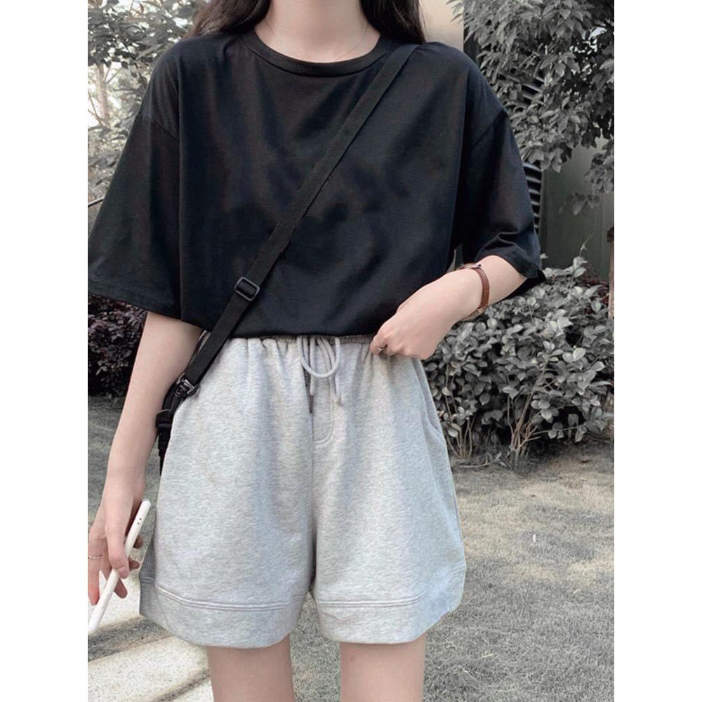 QUẦN SHORT THUN TRƠN NỮ ULLZANG UNISEX + Ảnh thật