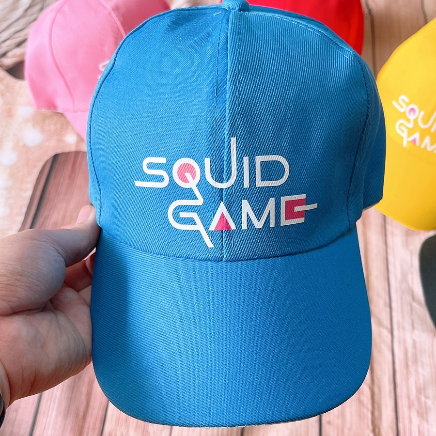 Nón lưỡi trai SQUID GAME trò chơi con mực nhiều màu dành cho bé trai bé gái cực chất
