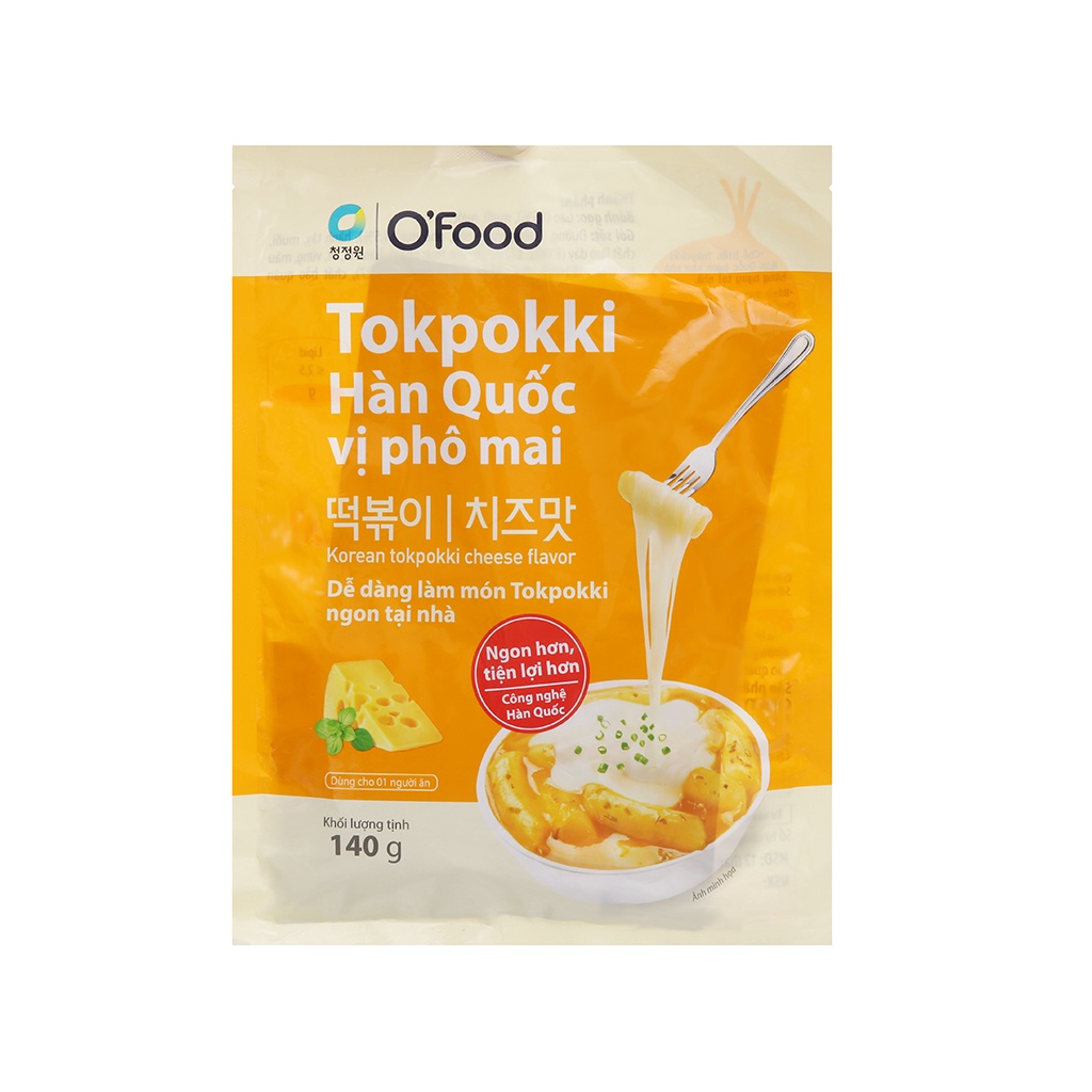 Bánh gạo Tokpokki Hàn Quốc O'food các vị truyền thống, phô mai, Chua ngọt, tương đen | BigBuy360 - bigbuy360.vn