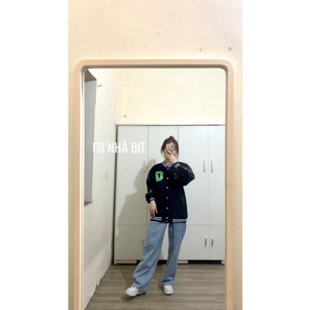 FREE SHIP Áo Bomber Chữ G Xanh Phong Cách Cá Tính Unisex Kèm Ảnh Thật Cận Chất Bơ Store