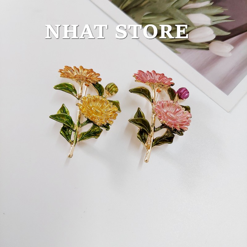 Ghim cài áo thời trang Nhat Store, trâm hoa cài áo cho nữ