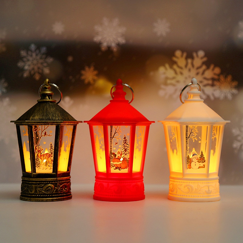 Đèn LED Trang Trí Giáng Sinh / Nhà Ở / Quán Bar Hình Ông Già Noel / Người Tuyết Lãng Mạn Chạy Bằng Pin