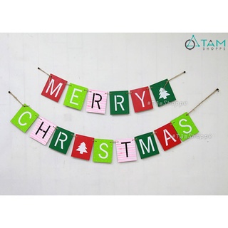 [VẼ TAY] Dây treo chữ Merry Christmas