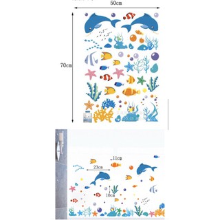 Decal dán tường mẫu cá đại dương