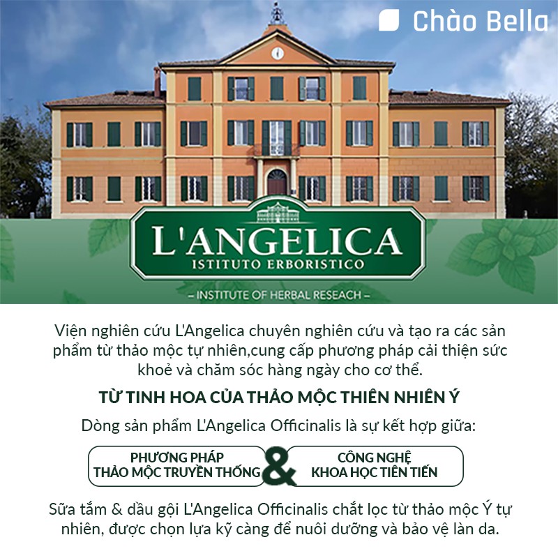 Sữa Tắm Thảo Dược Cao Cấp Ý L'Angelica (Dạng Gói) | Size Du Lịch, Trắng Da, Mềm Mịn, Thơm Lâu Trên Da (10ml)