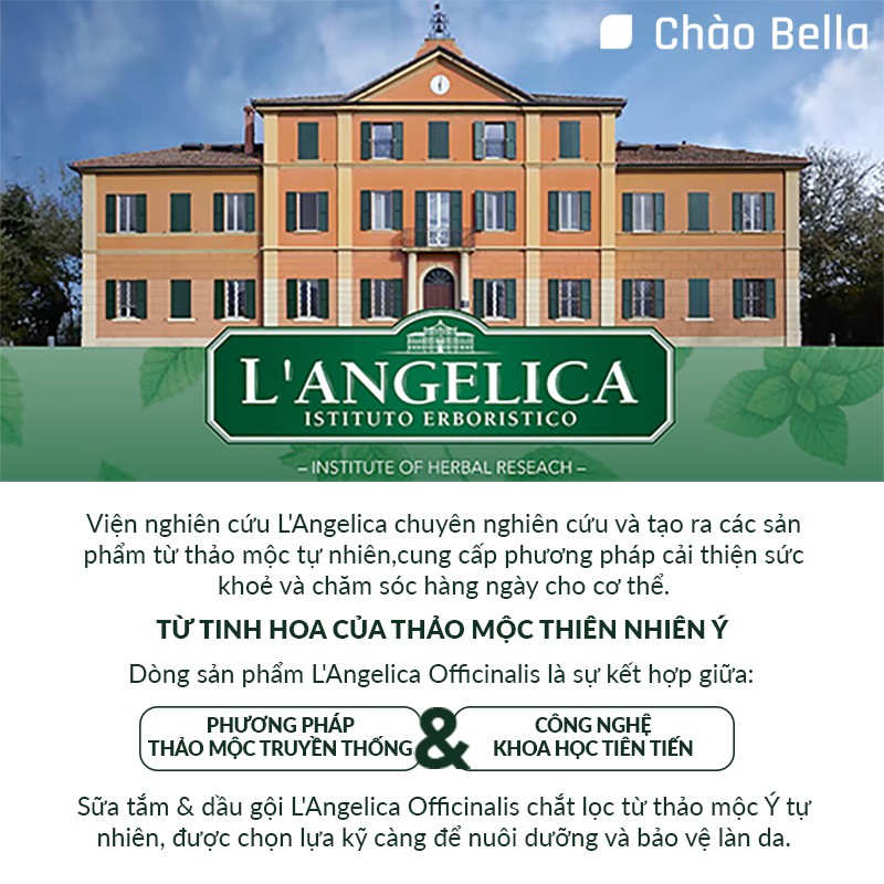 Sữa Tắm Thảo Dược Cao Cấp Ý L'Angelica (Dạng Gói) | Size Du Lịch, Trắng Da, Mềm Mịn, Thơm Lâu Trên Da (10ml)