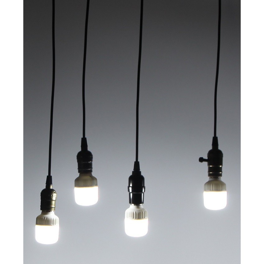 Bộ 3 đèn thả cổ điển Vintage bóng đèn led búp trụ 5w