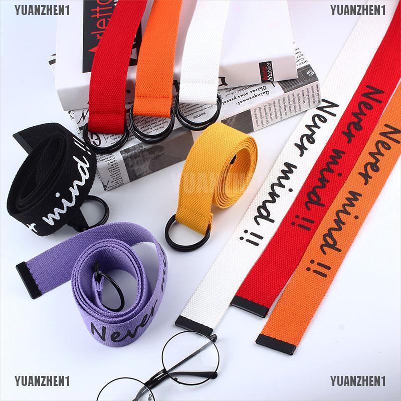 Thắt Lưng Vải Canvas Màu Trơn YUANZHEN1