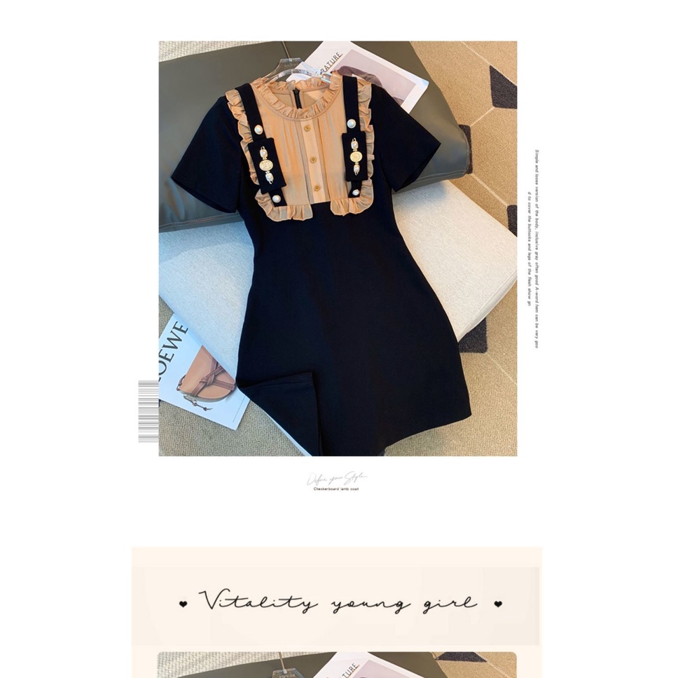 French dress women's summer 2022 new high-end sense of minority design fashionable slim temperament retro skirt
