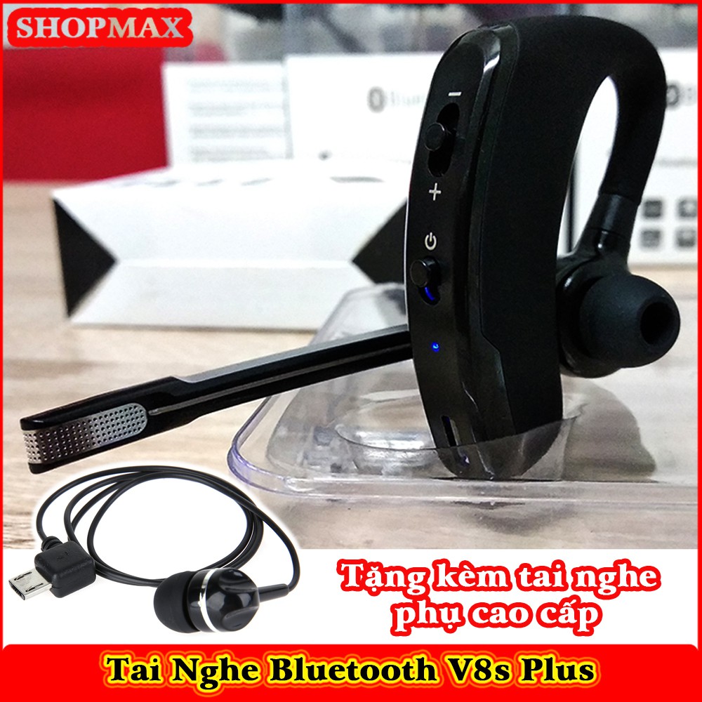 Tai Nghe Bluetooth V8s Plus Nghét Tai Không Dây Chống Ồn Tự Động Đàm Thoại Nghe Nhạc Hay