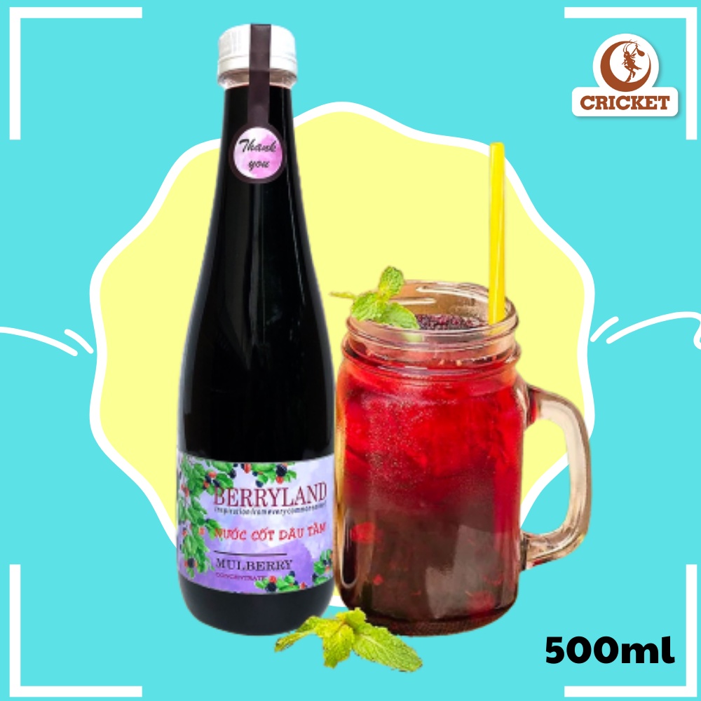 Nước Cốt Dâu Tằm Berryland - 500ml - Nước ép dâu tằm đậm đặc, thức uống cho mùa hè thanh mát