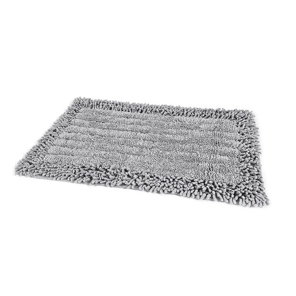 HomeBase HLS Thảm lót sàn lau chân phòng tắm cotton mềm mại và thẩm nước SI-6278 W40xH1,2xD60cm màu xám