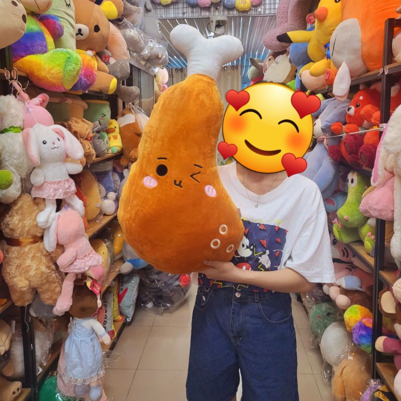 Gâu bông đùi gà gumiho biểu cảm dễ thương, quà valentine ngọt ngào
