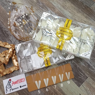 Móng úp hsm nhám sẵn, hộp 500 móng size nhỏ gồm các số 5,6,7,8,9
