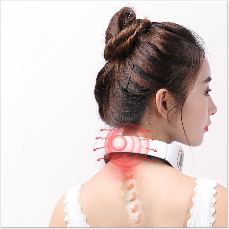 Máy massage cổ vai gáy - Máy mát xa 3 đầu phiên bản sạc &amp; pin