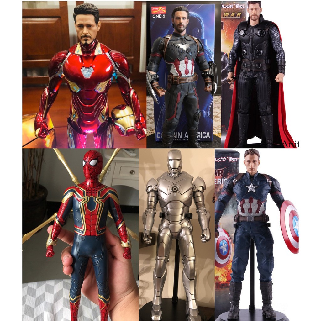 Tổng hợp mô hình Iron man, Thor, Captain râu, Người Nhện hãng Empire toys 1/6 - Avengers