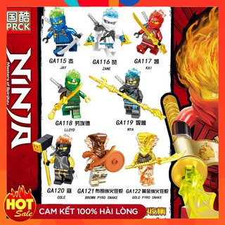Đồ Chơi Minifigures Nija Go Các Nhân Vật Jay Jane Kai Lloyd Nya Cole Phiên Bản Mới Nhất GA115 GA116 GA117