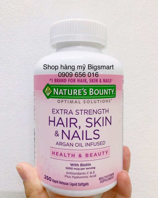 Viên Uống Nature’s Bounty Hair,Skin&Nail 250 viên | BigBuy360 - bigbuy360.vn