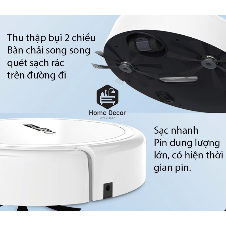 Robot hút bụi chính hãng CLEAN ROBOT thông minh tự động 3 chế độ, Pin trâu, thời gian hoạt động rộng! | BigBuy360 - bigbuy360.vn