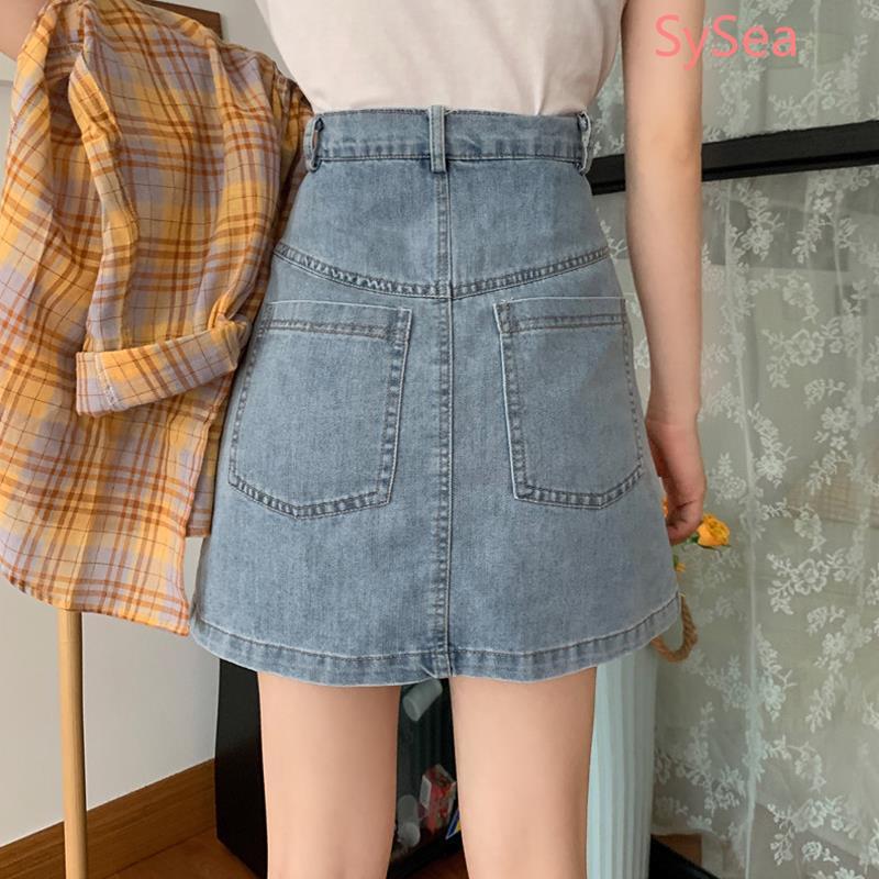 chân váy jean Ngắn Dáng Chữ A Lưng Cao Thời Trang Mùa Hè Cho Nữ | BigBuy360 - bigbuy360.vn