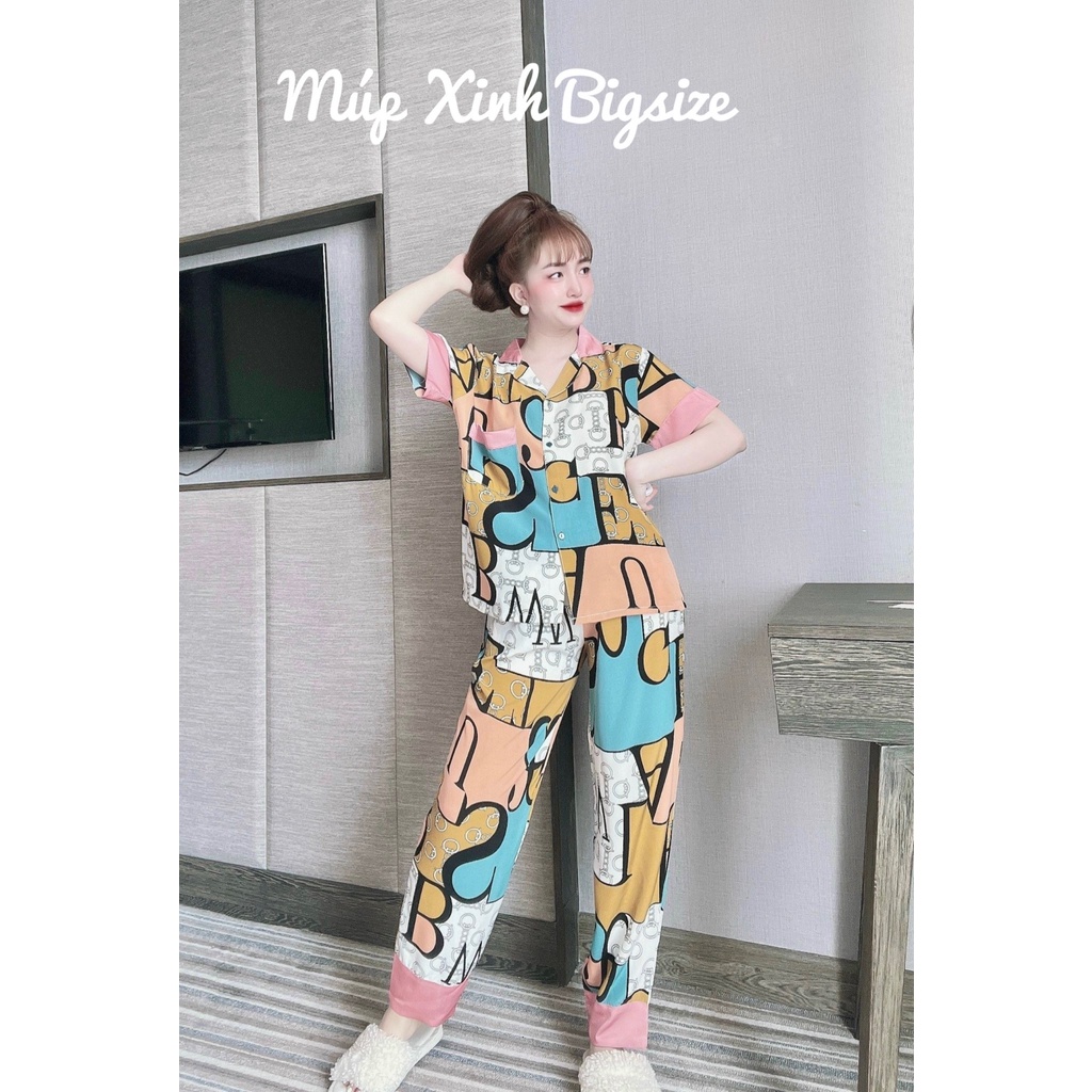 Đồ Bộ Dài 50-100kg Bigsize Lụa Nhật Mặc Nhà Cho Nàng Múp