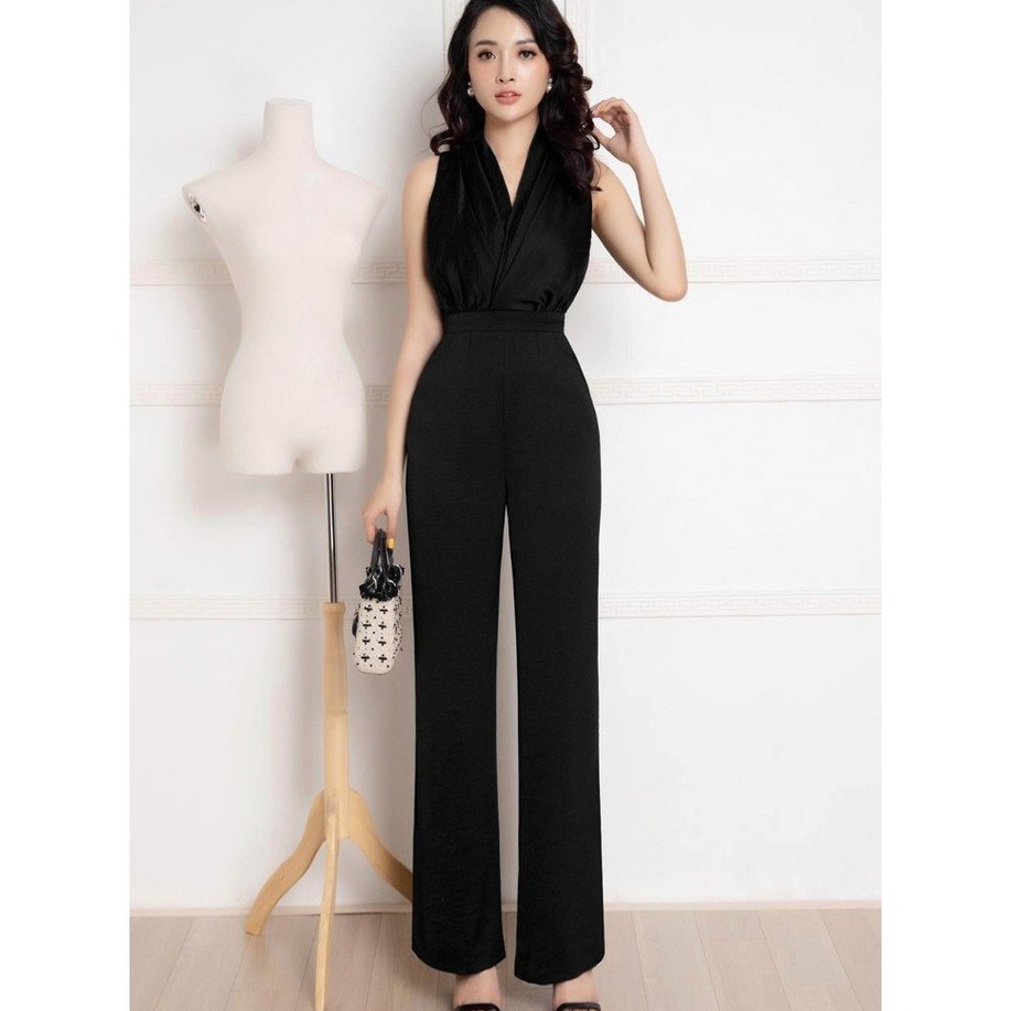 Jumpsuit liền quần cổ V sang trọng - mặc đi làm, đi tiệc hoặc dạo phố, nhiều size và màu, form dáng chuẩn