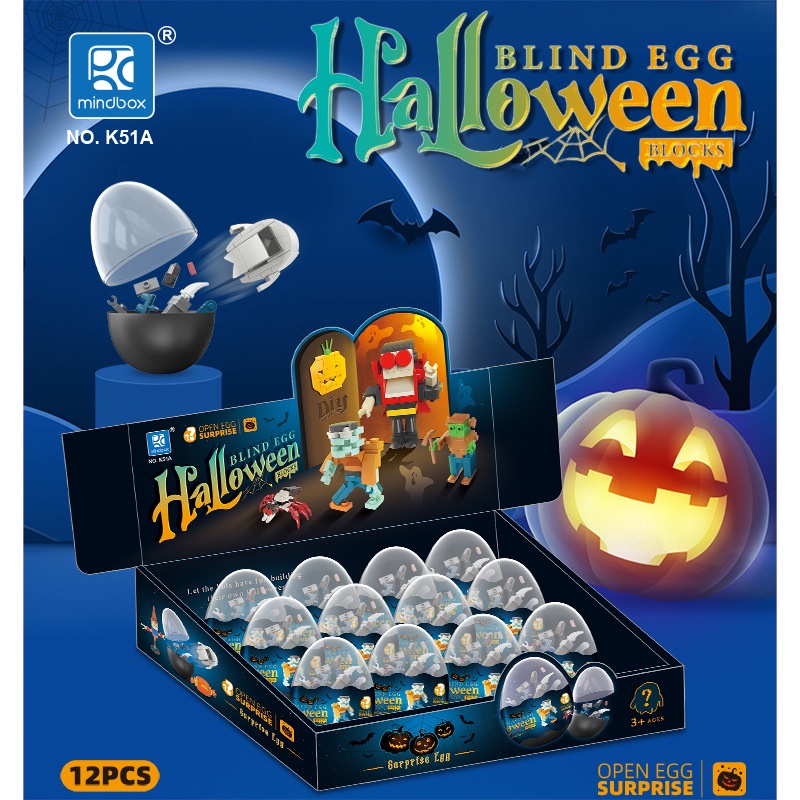 Khối Lego Mini 12 Kiểu Trong 1 Dùng Làm Quà Halloween Cho Bé