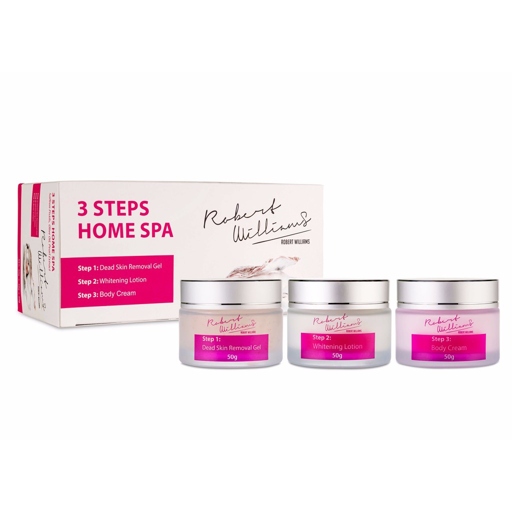 Combo dưỡng trắng da mặt Ngọc trai 20g và Bộ 3 bước HomeSpa tắm trắng 50g ROBERT WILLIAMS | BigBuy360 - bigbuy360.vn