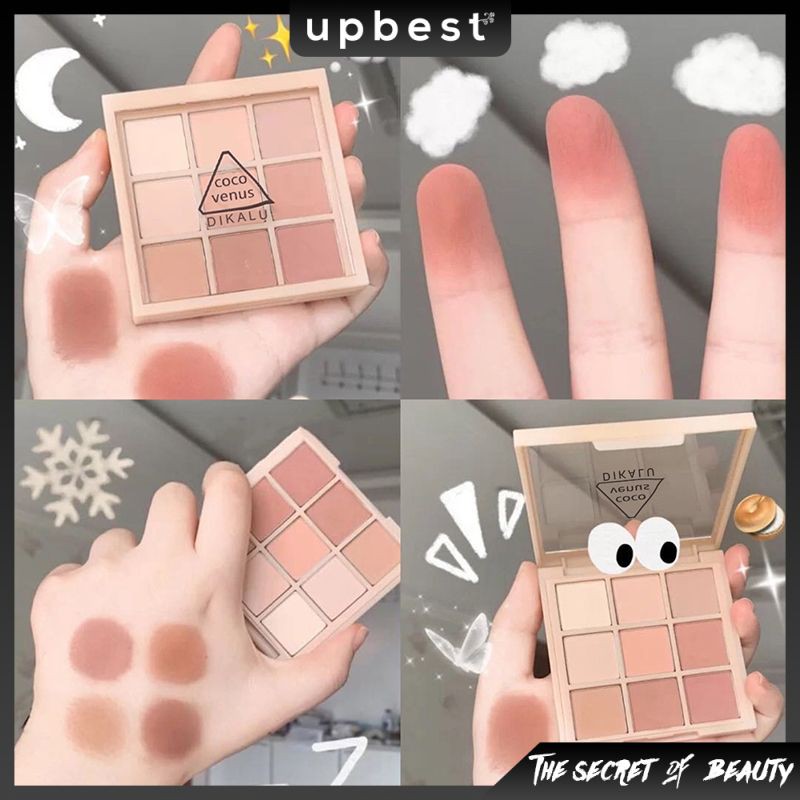 Phấn Mắt 9 Màu Trong Điểm Tự Nhiên Lâu Trôi