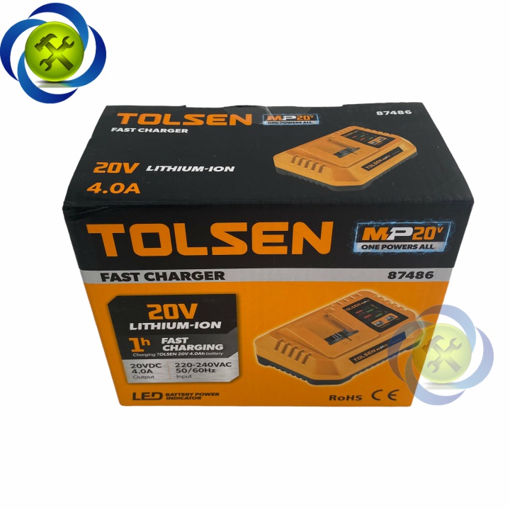 Sạc Pin 20V 4.0Ah công suất 110W Tolsen 87486