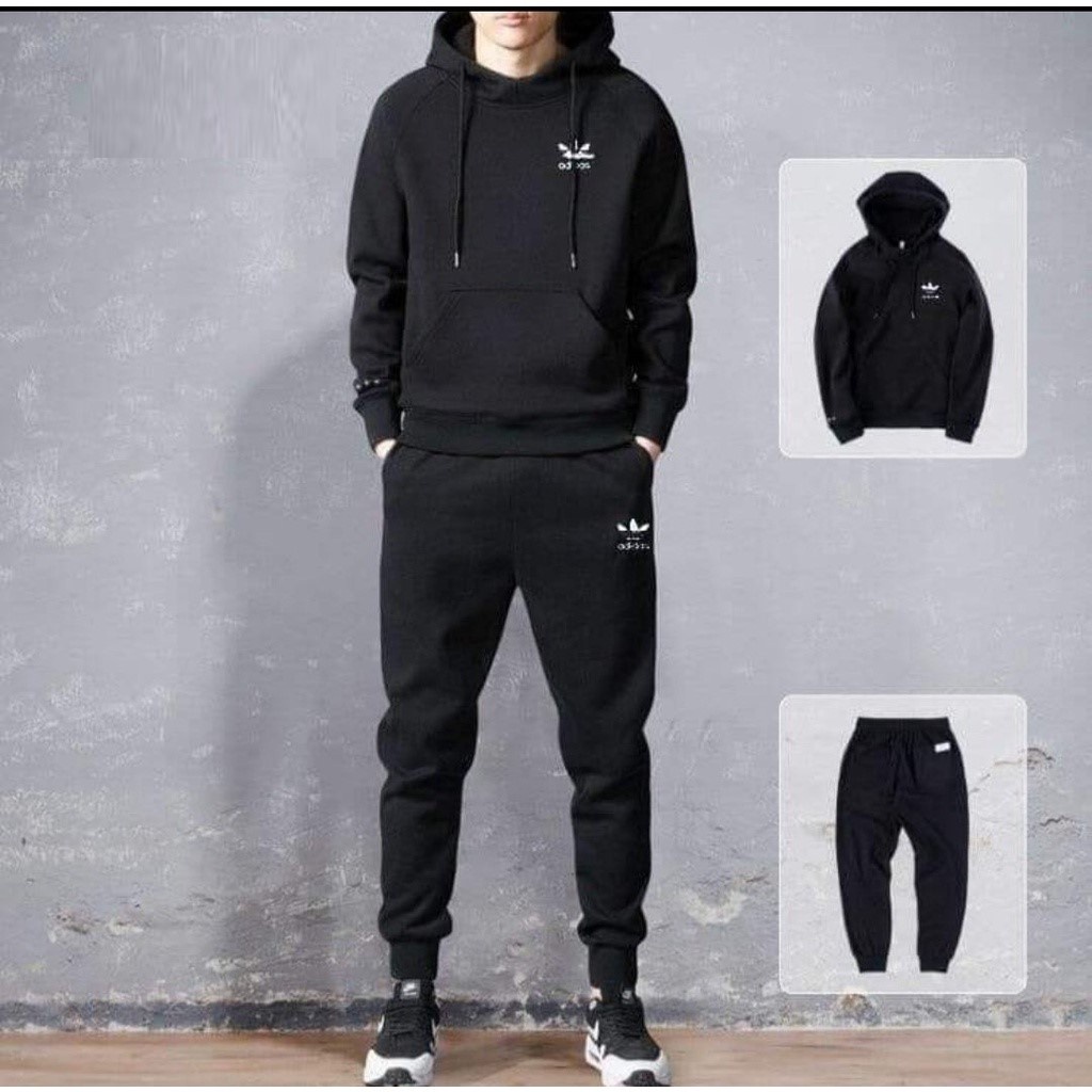 Bộ Nỉ Hoodie Nam Cao Cấp, Bộ Quần Áo Thu Đông Thể Thao Nam Chất Nỉ Co Giãn Dày Dặn Trẻ Trung Năng Động