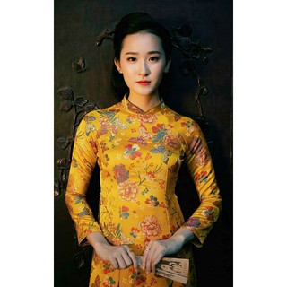 ÁO DÀI GẤM HOA MAI MỚI NHẤT 2020⚡FREESHIP 20K⚡HÀNG ĐẸP CHUẨN